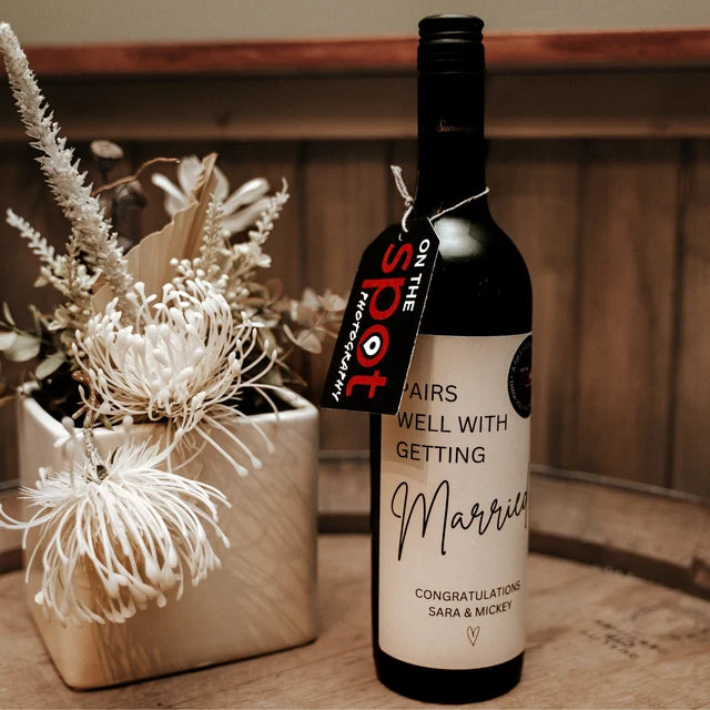 Personalised Wedding Gift Wine Label