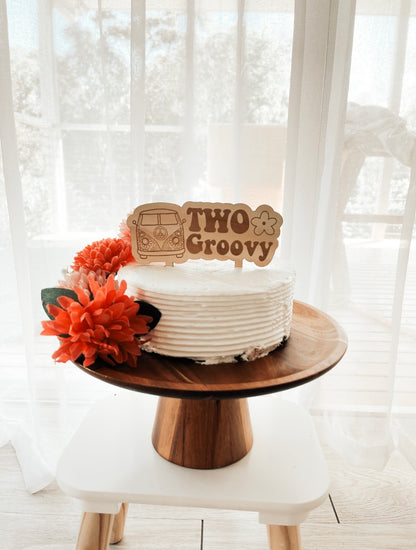 Two Groovy Cake Topper