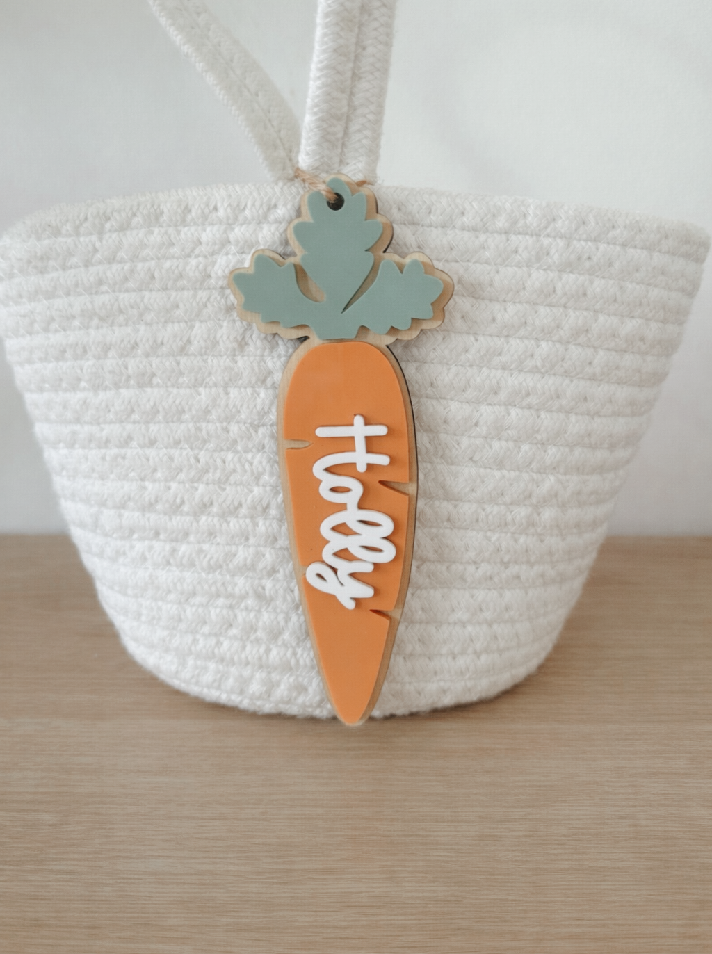 Personalised Carrot Easter Basket Tag | Easter Name Tag