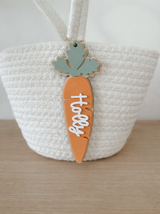 Personalised Carrot Easter Basket Tag | Easter Name Tag