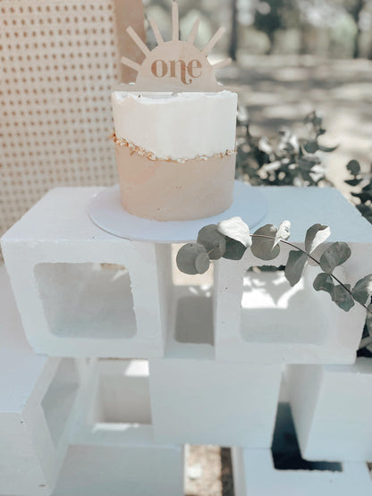 First birthday cake topper - Sun cake topper