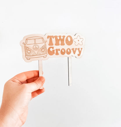Two Groovy Cake Topper