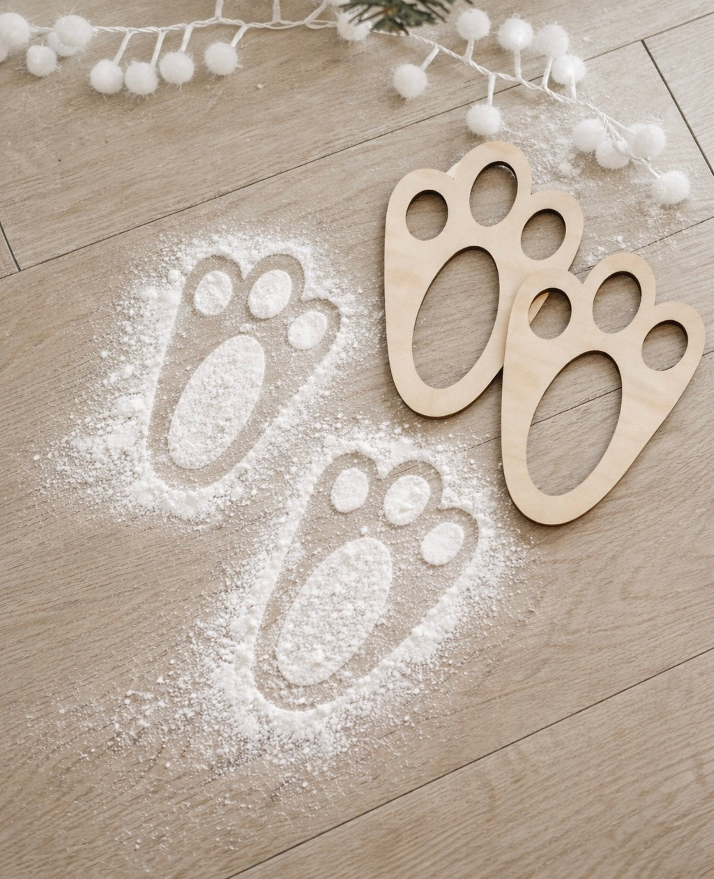 Easter Bunny Footprint Stencils | Reusable Easter Bunny Tracks