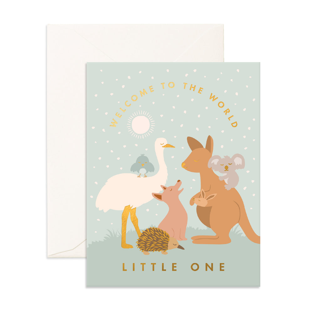 Welcome To The World Little One Greeting Card by Fox & Fallow