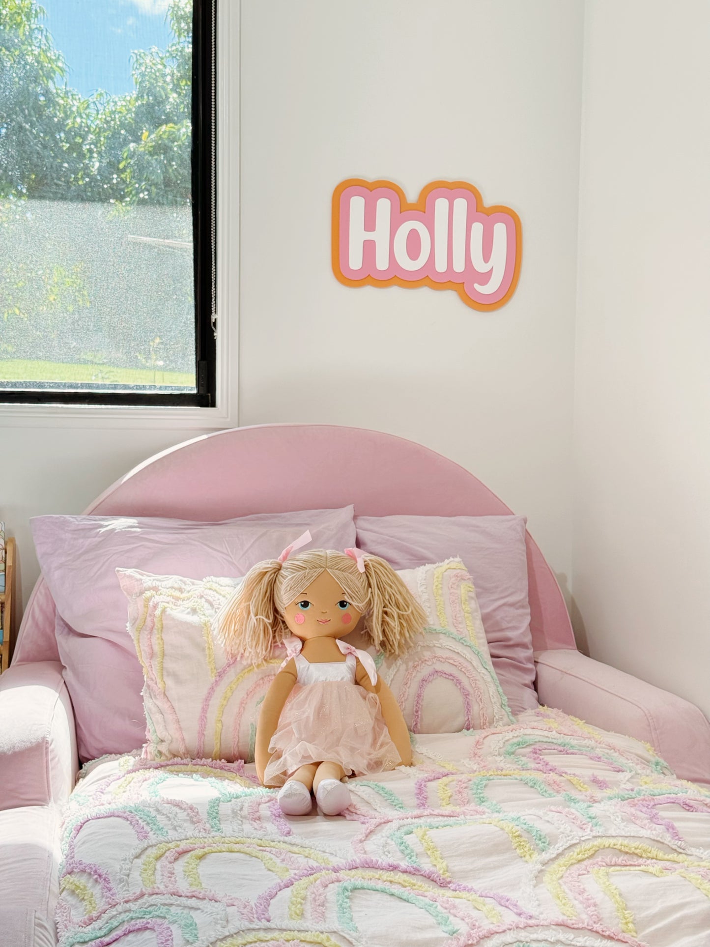 Personalised Layered Acrylic Name Plaque | Custom Bedroom & Nursery Wall Sign