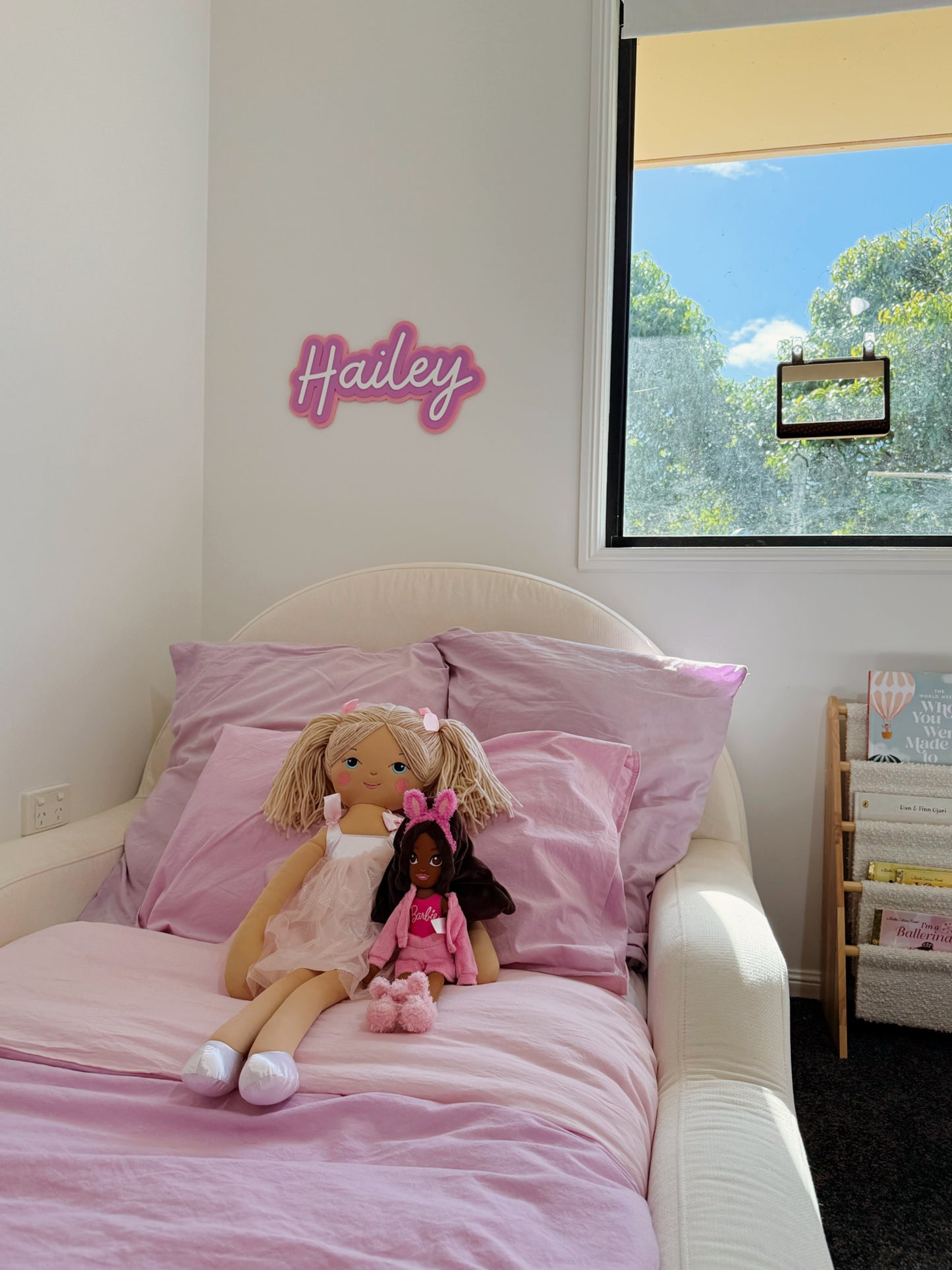 Personalised Layered Acrylic Name Plaque | Custom Bedroom & Nursery Wall Sign