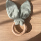 Baby Teething Ring Muslin - Sage
