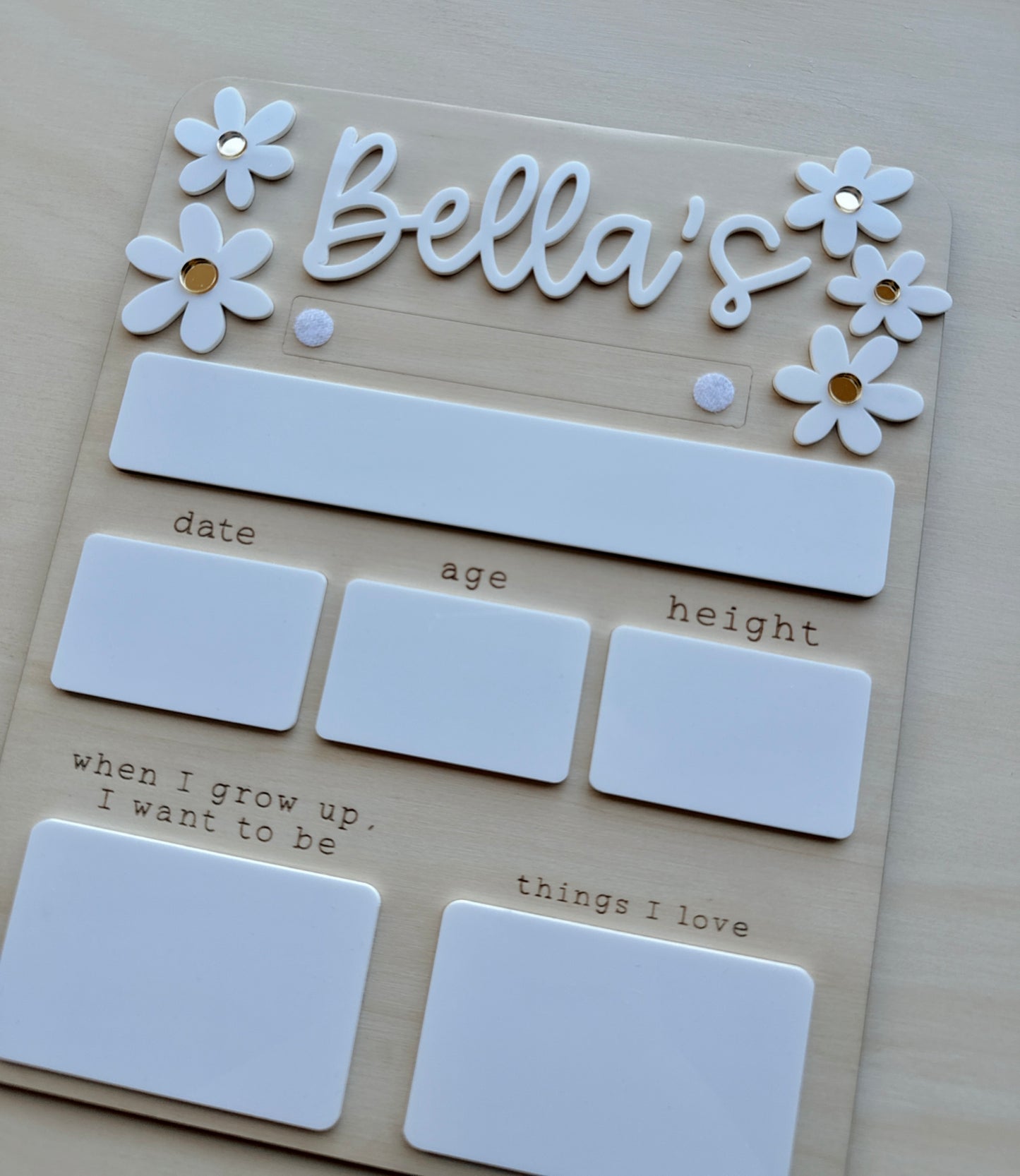 Personalised First Day of School Sign | Reusable Kids Milestone Board