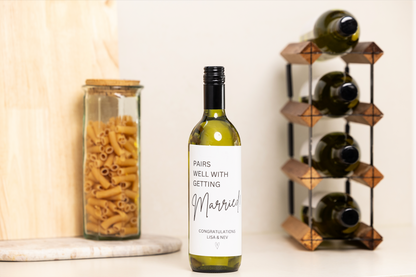 Personalised Wedding Gift Wine Label
