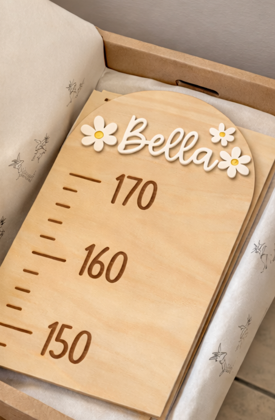 Personalised Wooden Growth Chart | Children’s Height Chart
