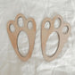 Easter Bunny footprint stencils