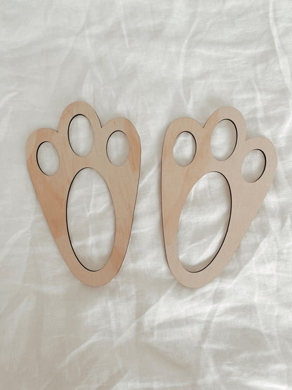 Easter Bunny footprint stencils