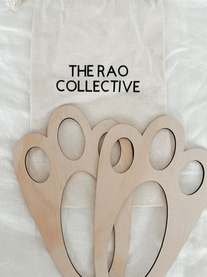 Easter Bunny footprint stencils