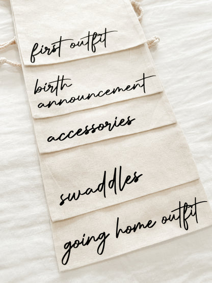 Hospital Bag Organisers - Keepsake Bags