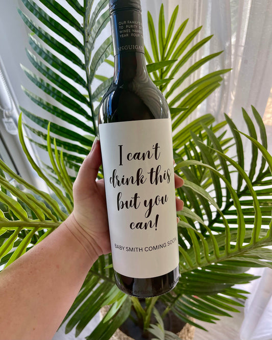 Personalised Wine Label - Pregnancy Announcement
